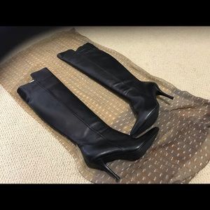 Stuart Weitzman over the knee black leather boot